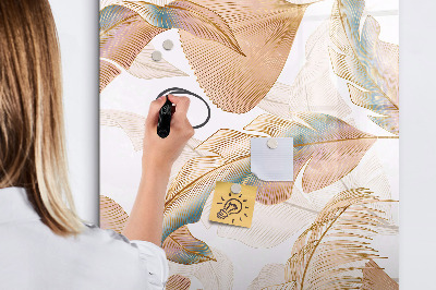 Tableau aimanté mural Motif de plumes d'oiseau