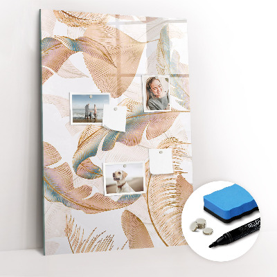 Tableau aimanté mural Motif de plumes d'oiseau