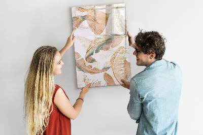 Tableau aimanté mural Motif de plumes d'oiseau