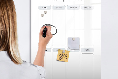 Tableau magnétique décoratif Agenda hebdomadaire