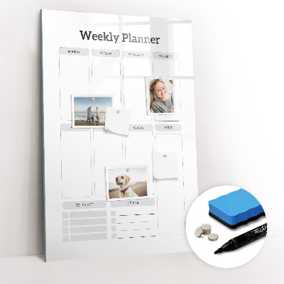 Tableau magnétique décoratif Agenda hebdomadaire
