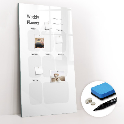 Tableau aimanté mural Agenda hebdomadaire
