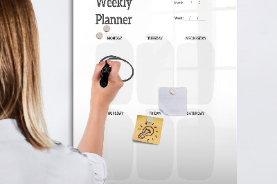 Tableau aimanté mural Agenda hebdomadaire