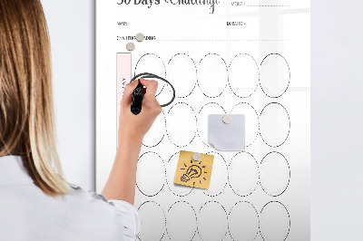 Tableau aimanté mural Défi de 30 jours