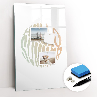 Tableau aimanté mural L'inscription hello summer