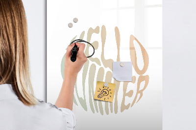 Tableau aimanté mural L'inscription hello summer