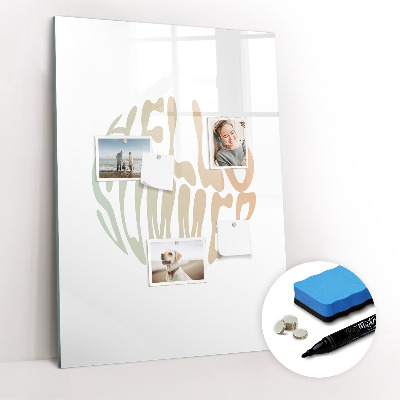 Tableau aimanté mural L'inscription hello summer