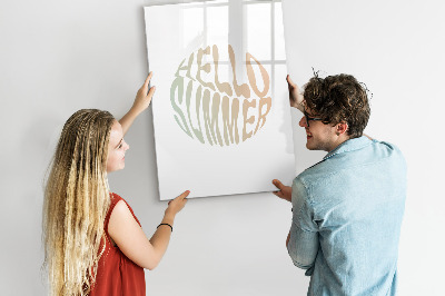 Tableau aimanté mural L'inscription hello summer