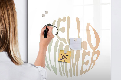 Tableau aimanté mural L'inscription hello summer