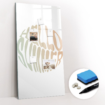 Tableau aimanté mural L'inscription hello summer