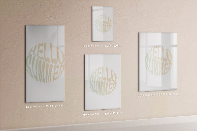 Tableau aimanté mural L'inscription hello summer