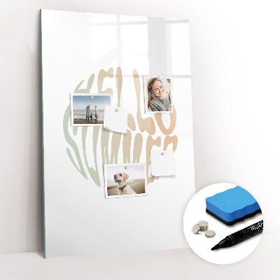 Tableau aimanté mural L'inscription hello summer