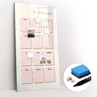 Tableau magnétique décoratif Calendrier des anniversaires