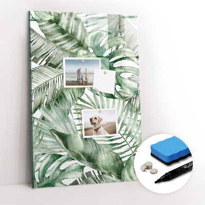 Tableau magnétique effaçable Feuilles à l'aquarelle
