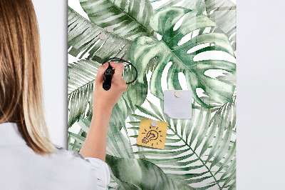 Tableau magnétique effaçable Feuilles à l'aquarelle