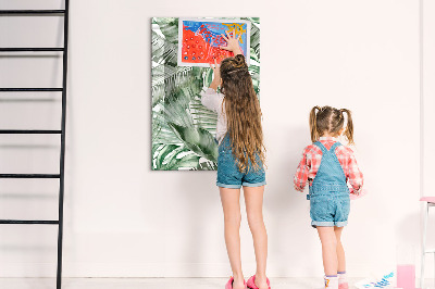 Tableau magnétique effaçable Feuilles à l'aquarelle