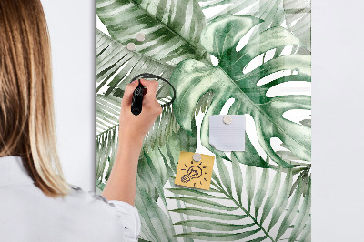 Tableau magnétique effaçable Feuilles à l'aquarelle
