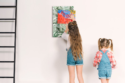 Tableau magnétique effaçable Feuilles à l'aquarelle