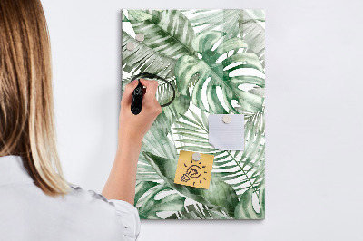 Tableau magnétique effaçable Feuilles à l'aquarelle