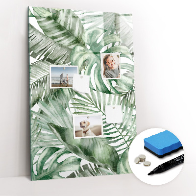 Tableau magnétique effaçable Feuilles à l'aquarelle