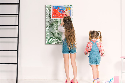 Tableau magnétique effaçable Feuilles à l'aquarelle