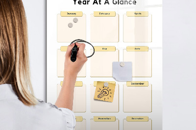 Tableau aimanté mural Agenda annuel
