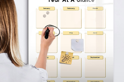 Tableau aimanté mural Agenda annuel