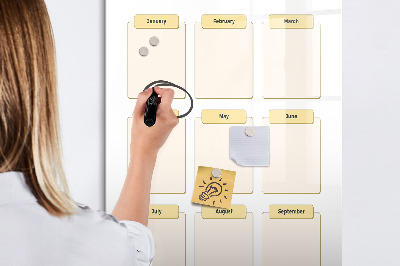 Tableau aimanté mural Agenda annuel