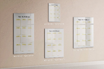 Tableau aimanté mural Agenda annuel