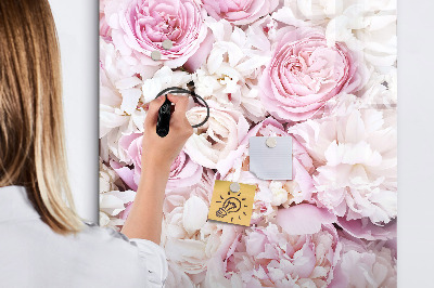 Tableau aimanté mural Fleurs roses