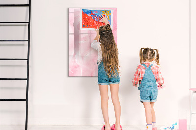 Tableau magnétique décoratif Plumes délicates