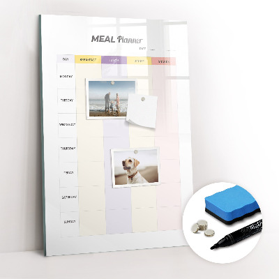 Tableau magnétique décoratif Planificateur de repas