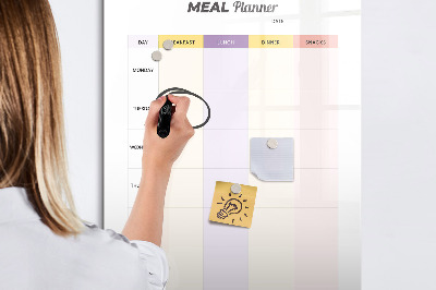 Tableau magnétique décoratif Planificateur de repas