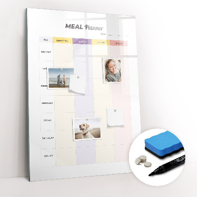 Tableau magnétique décoratif Planificateur de repas