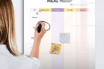 Tableau magnétique décoratif Planificateur de repas