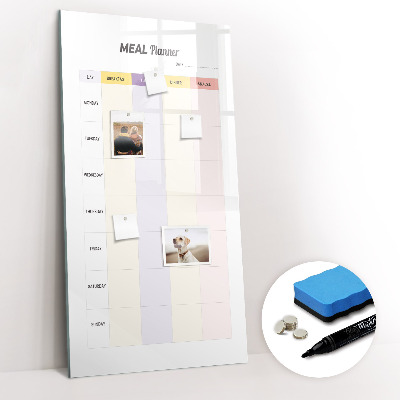 Tableau magnétique décoratif Planificateur de repas