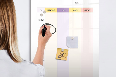 Tableau magnétique décoratif Planificateur de repas