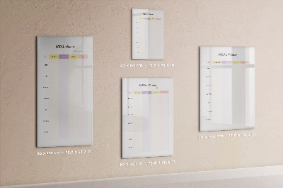Tableau magnétique décoratif Planificateur de repas