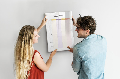 Tableau magnétique décoratif Planificateur de repas