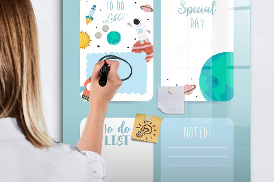 Tableau magnétique décoratif Planificateur galactique