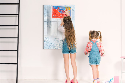 Tableau magnétique effaçable Croquis de fleur