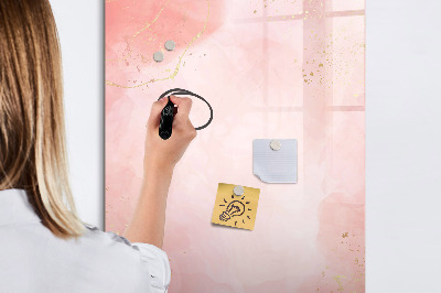 Tableau magnétique décoratif Marbre rose
