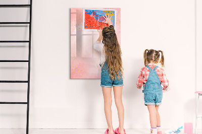 Tableau magnétique décoratif Marbre rose