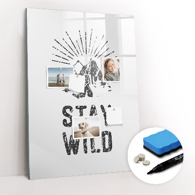 Tableau magnétique effaçable Restez dans les montagnes sauvages