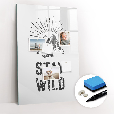 Tableau magnétique effaçable Restez dans les montagnes sauvages