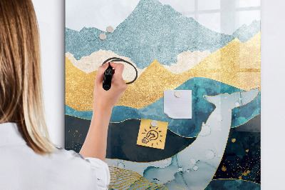 Tableau magnétique décoratif Baleine en marbre