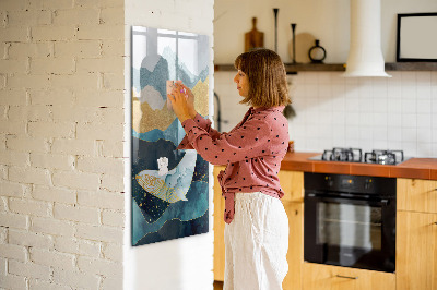 Tableau magnétique décoratif Baleine en marbre