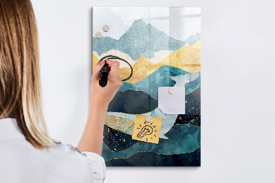 Tableau magnétique décoratif Baleine en marbre