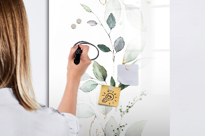 Tableau magnétique effaçable Feuilles de pousses de plantes