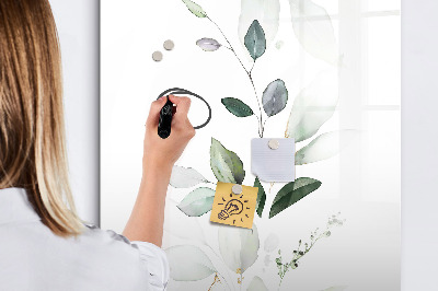 Tableau magnétique effaçable Feuilles de pousses de plantes